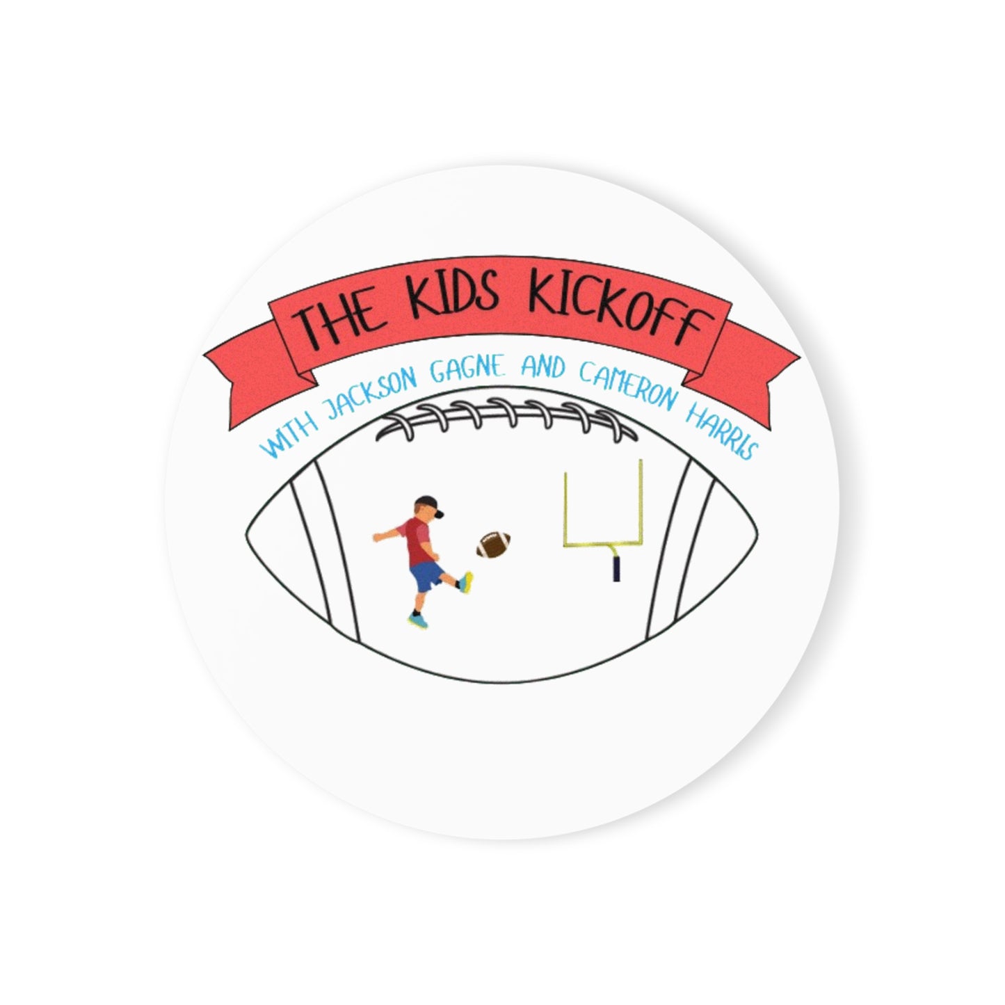 Cork Back Coaster - The Kids Kickoff