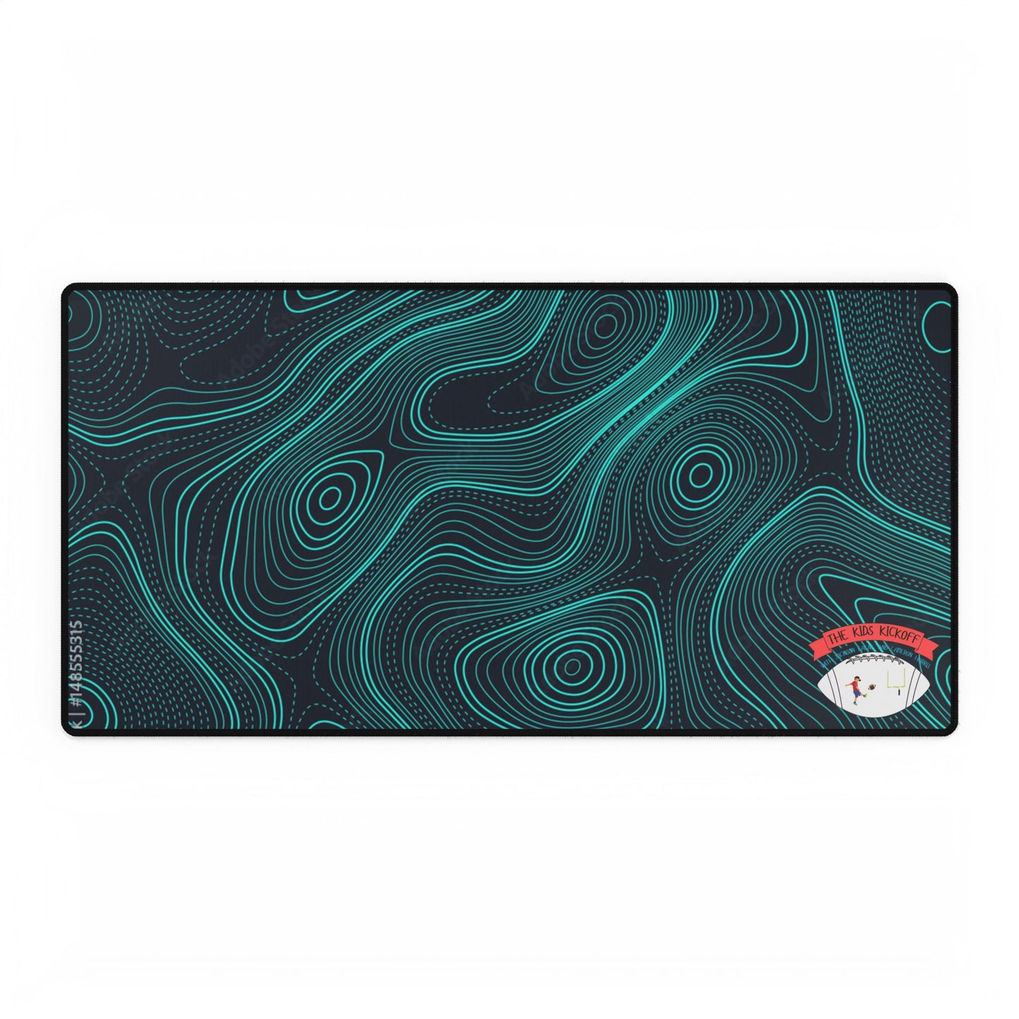 Cyan Topographic Mousepad - Gaming & Work - Great Glide