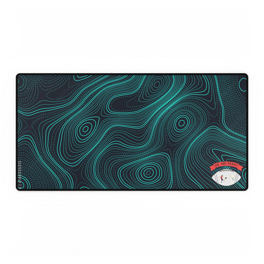 Cyan Topographic Mousepad - Gaming & Work - Great Glide