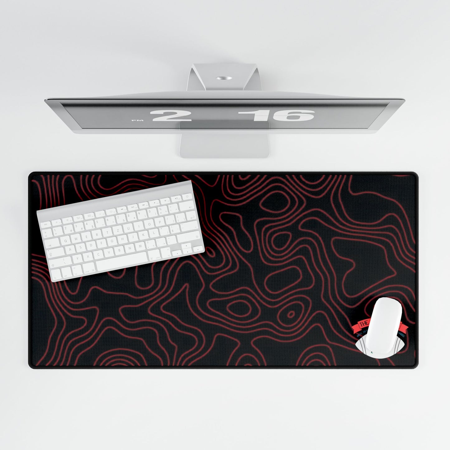 Red Topographic TKK Gaming & Work Mousepad