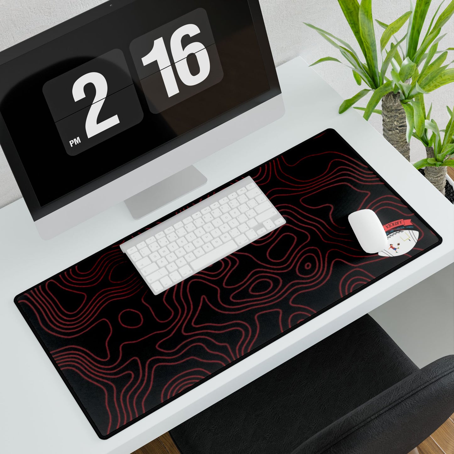 Red Topographic TKK Gaming & Work Mousepad
